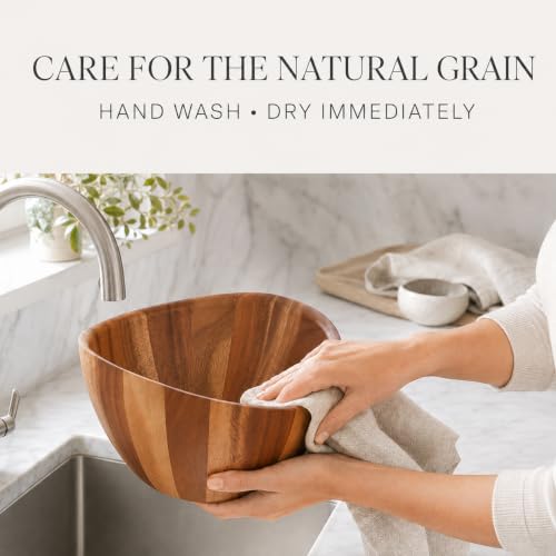 Gourmet Harmony 3 Piece Wooden Salad Bowl Set