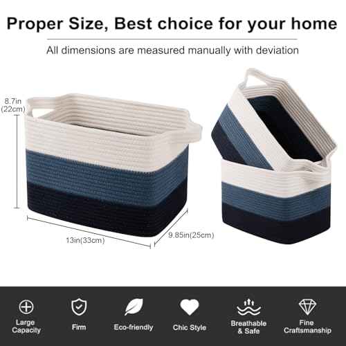 Storage Basket (Gradient Blue / 3 pcs-13”x9.9”x8.7”)