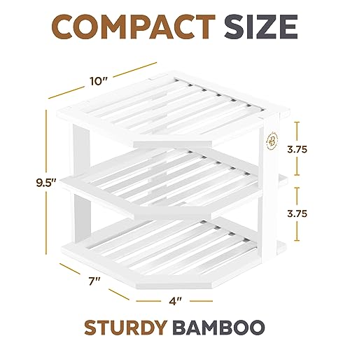 White Plate Organizer for Cabinet