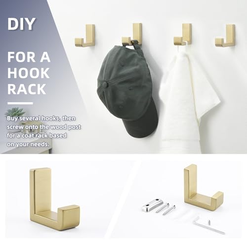 Brushed Gold Towel Hook (1 Pack / Brushed Gold)