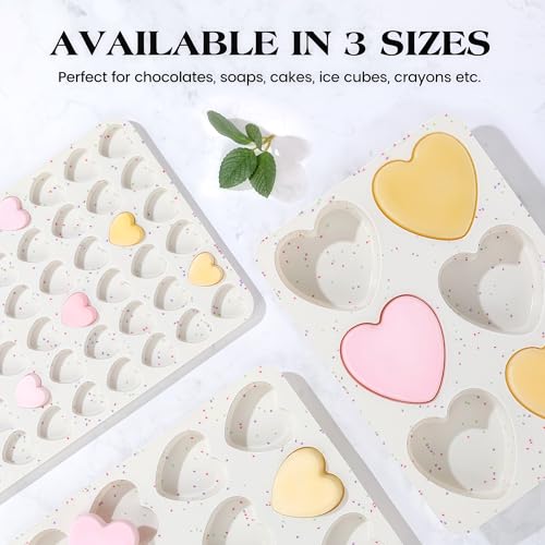 2 Inch Small Heart Shaped Silicone Molds for Chocolate (Heart / 2 inch)