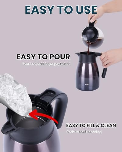 1L 34Oz Thermal Coffee Carafe (Purple / 34 Ounces)