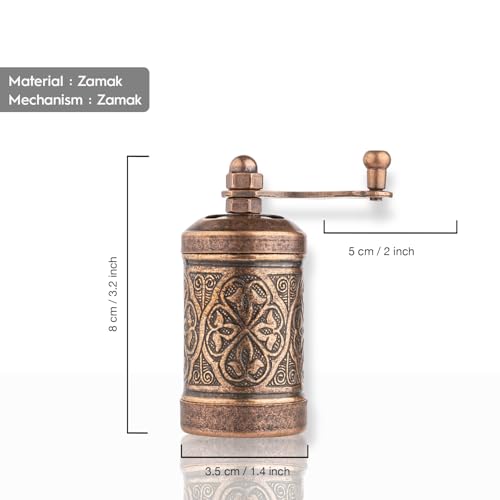 Decorative Handmade Black Pepper Grinder (Bronze)