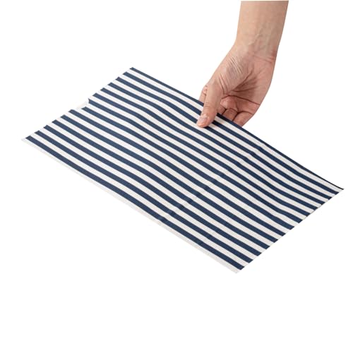 Blue And White Stripe Paper Bag (12 lb / Blue & White)