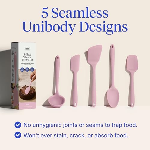 5 Piece Silicone Kitchen Utensils Set (Rose / 5 - Piece Set)