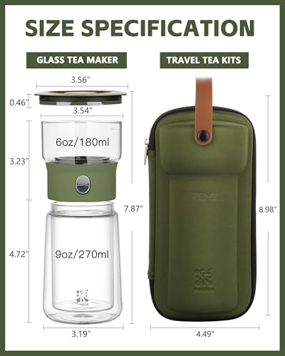Modern Glass Infuser Teapot (05-Army Green / 9oz)