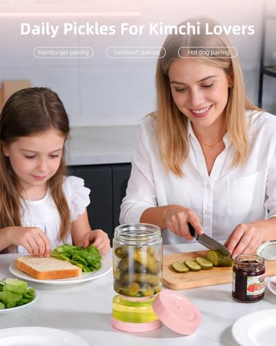 Pickle Jar with Strainer Flip (06-Pink / 37oz 1pc)