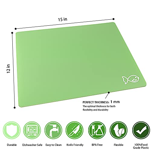 Plastic Cutting Boards for Kitchen (Green)