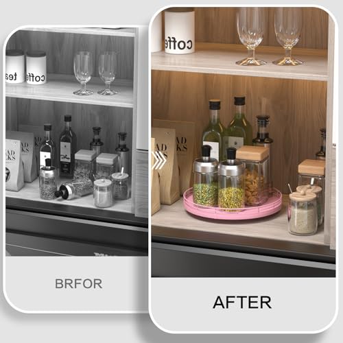10 Inch Oak Lazy Susan Vanity Tray (Pink / 10)