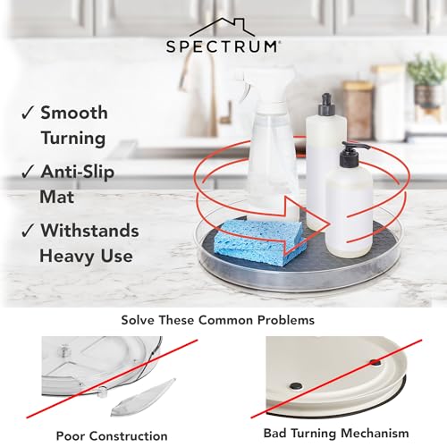 Medium Lazy Susan Organizers 9.5 in Pack of 2 for Cabinet Pantry Table Rotating Kitchen Storage Spice Rack Fridge Organization (Medium)
