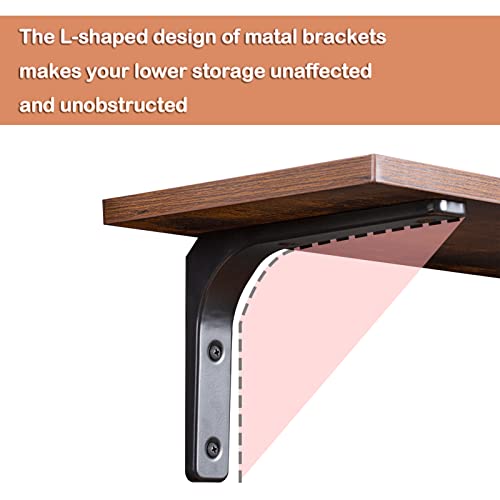 Long Wall Shelves (Rustic Brown / 39.4 Inch)