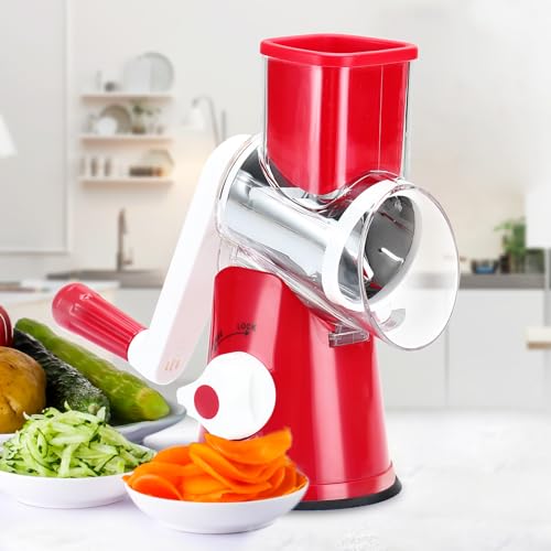 Cambom Rotary Cheese Grater Hand Crank Cheese Shredder for Fresh Cheese