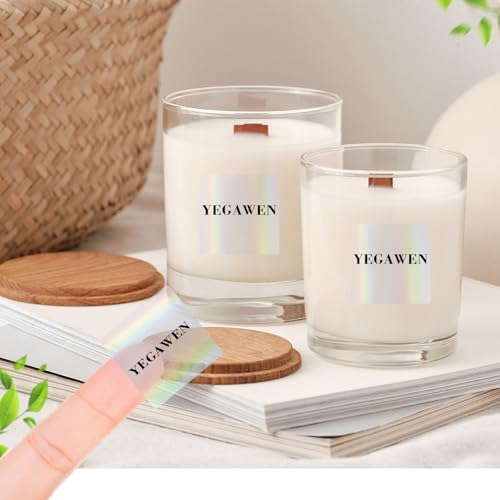 Square Transparent Clear Thermal Labels Stickers (Holographic Transparent / square- 1.5 inch)