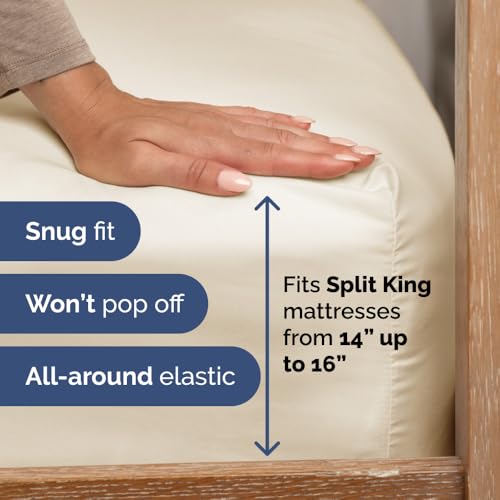 Flex Top Split Head King 4 Piece Sheet Set (10 - Off White / Split Head/Flex Top)