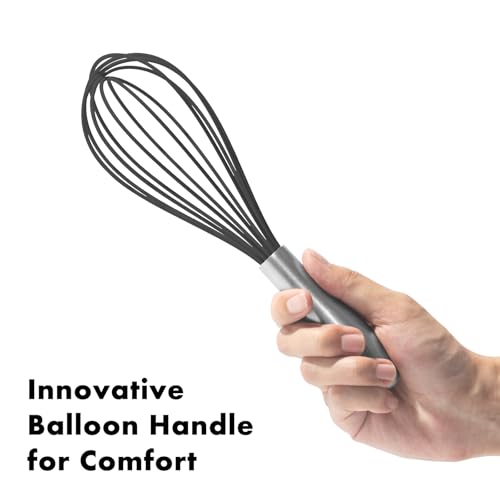 10 Inch Black Silicone Whisk (10 inch black)