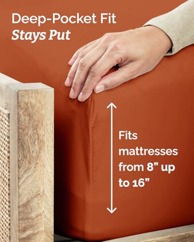 Twin Size 3 Piece Sheet Set (26 - Terracotta / Twin)