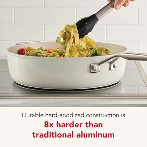 Hard Anodized Ceramic Saute Pan with Lid (Porcelain / 5-Quart)