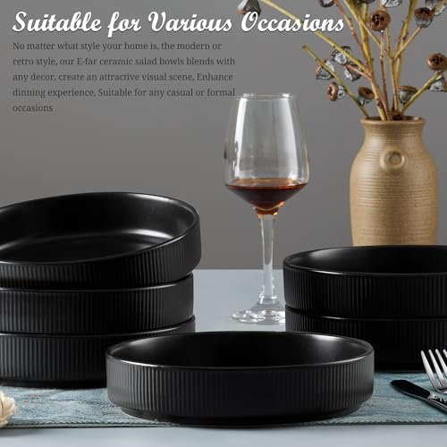 Pasta Bowls Set of 6 (Matte Black)