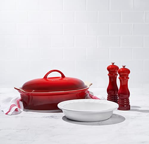 Stoneware Heritage Covered Oval Casserole (Cerise)