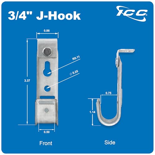 Ceiling Mount J Hook 3 (25 Count)