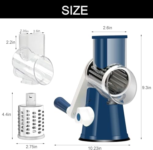 Rotary Cheese Grater Hand Crank Cheese Shredder for Fresh Cheese