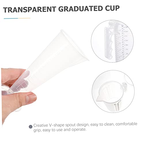 Foldable Measuring Cup with Lid Transparent Plastic Liquid Measuring Jug 6.88X6.69X4.52 Inches Kitchen Tool for Cooking Baking and Oil Measurement