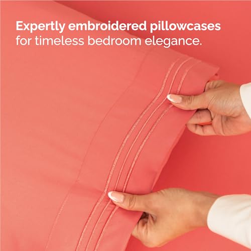 Full Size 4 Piece Sheet Set (28 - Coral / Full)