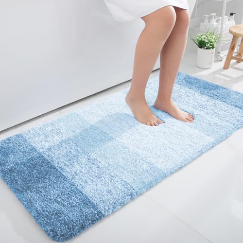 Bathroom Runner Rug 45x27 (45" X 27" / Sky Blue)