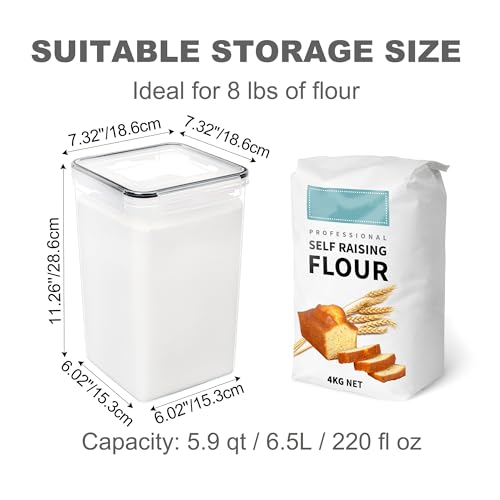 Large Food Storage Containers with Lids Airtight 6.5L (6.5 L)