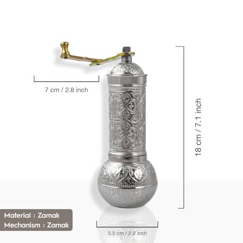 Decorative Handmade Coffee Grinder (Silver)
