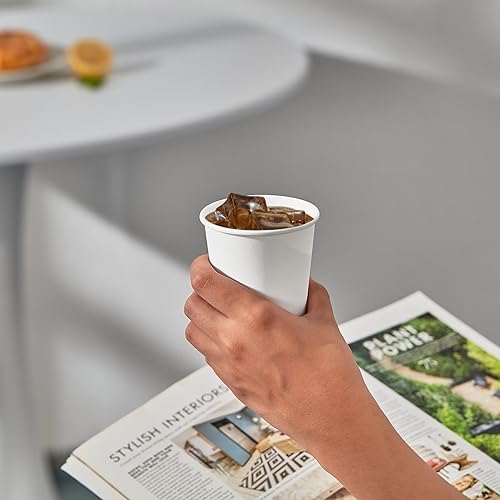 300Pack 8oz Disposable Paper Coffee Cups White Hot Coffee Cups (8oz)