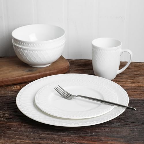 Alexandria 16 (Basket - White / 16 Piece Service for 4)