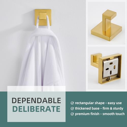 Brushed Dark Gold Towel Hook (1 Pack / Brushed Dark Gold)