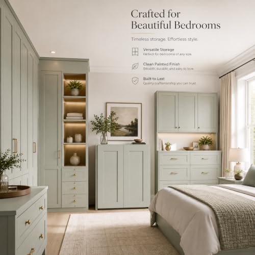 Wall Mounted Cabinet (Jade Green / 39" W x 12" D x 42" H)