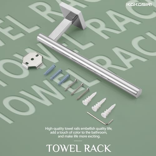 Hand Towel Bar Chrome Bathroom Towel Rail Holder Kitchen Paper Holder Wall Mounted Toilet Cabinet Mount (Polished Chrome / 1 Pack)