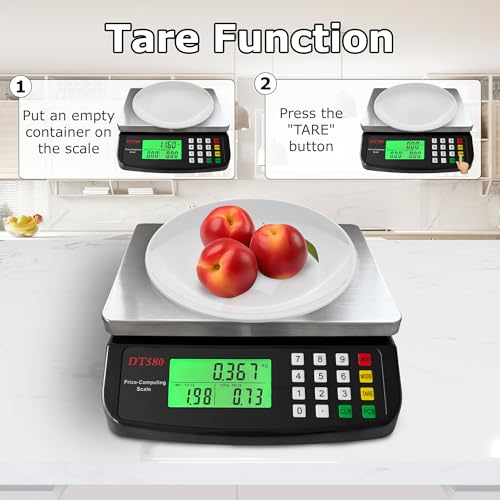 Large Digital Kitchen Scale 40kg (Black 40kg)