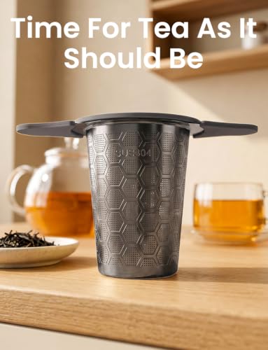 Tea Infuser for Loose Leaf Tea (1 Pack - Black)