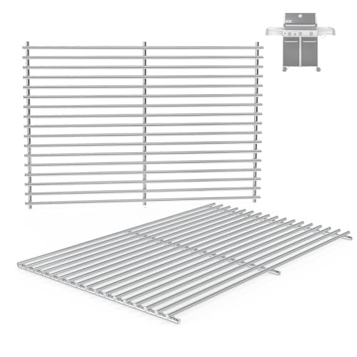 7528 7524 19.5" Grill Grates for Weber Genesis 300 Series Genesis E310 E320 E330 S310 S320 S330 EP310 EP320 EP330 for Weber Genesis 300 Grill Parts (19 1/2" x 12 3/4"SS)