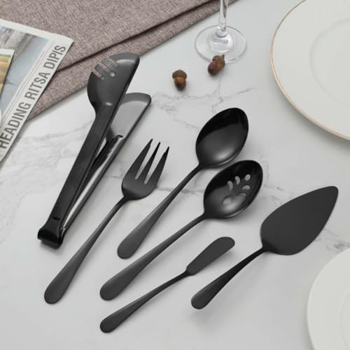 Black 20 Piece Serving Set (Black)
