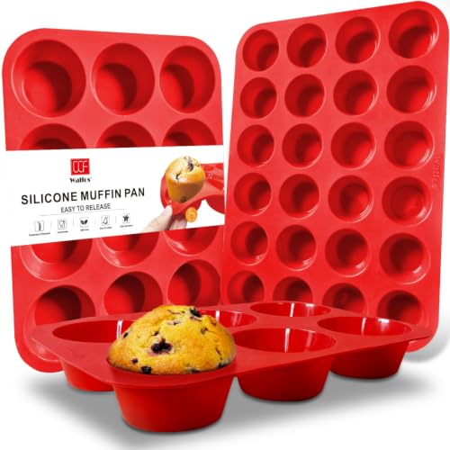 Silicone Muffin Pan (3 Pcs: Jumbo+Regular+Mini)
