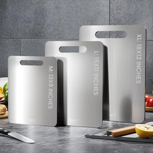2 Pack Titanium Cutting Board (M + L)