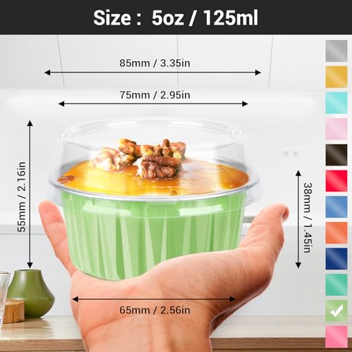 Disposable Aluminum Foil Muffin Liners (Green / 30pcs)