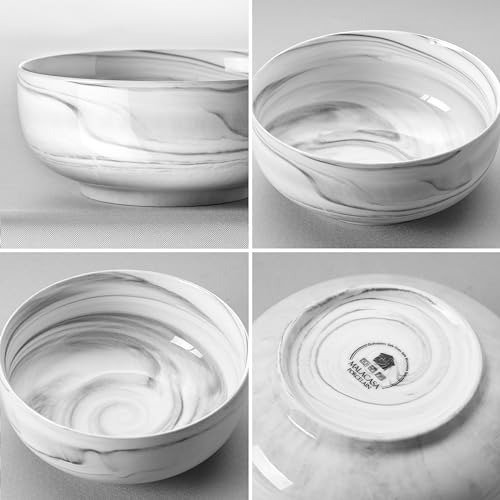 Salad Soup Bowls Set of 2 (Marble Grey / 44 OZ (Set of 2))