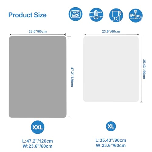Silicone Mats for Kitchen Counter 47"x23.6"x0.08” (Dark Gray / 47"L x 23.6"W)