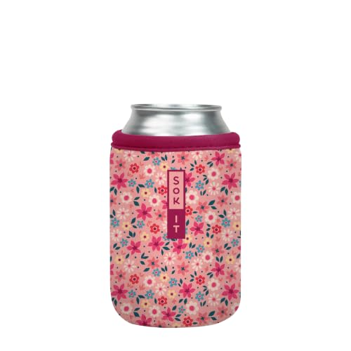 CanSok Sleeve for Beer & Soda Insulated Neoprene Cover (Spring Bouquet / 12oz Can Sleeve)