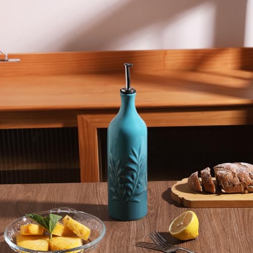 Sweejar Ceramic Olive Oil Dispenser Bottle (Gradient Blue / 24 oz, Set of 1)
