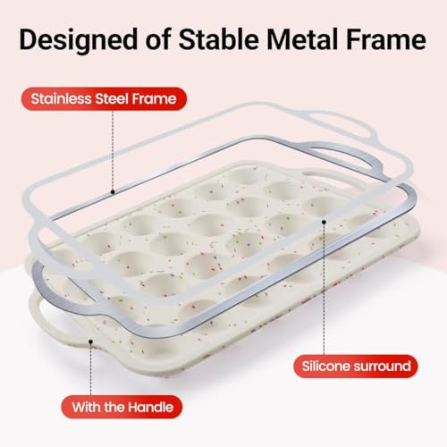 Metal Reinforced Bakeware Set (Creamy Confetti / Loaf Pan 12-Cup & Regular & Mini Muffin Pan)