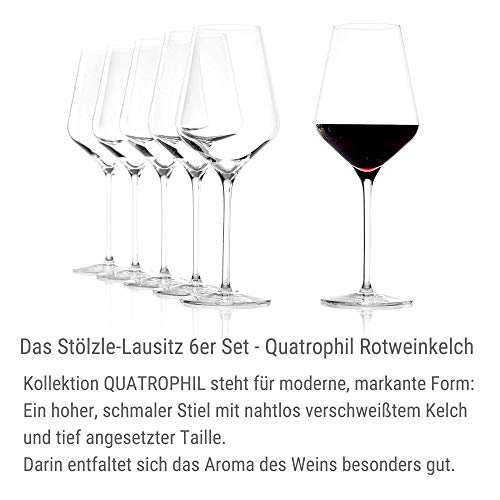Quatrophil Red Wine Glasses Crystal (6 Pieces (1 Pack))