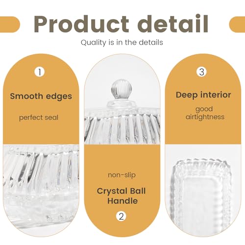 Clear Glass Butter Dish with Lid