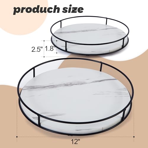 12 Inch White Wood Lazy Susan